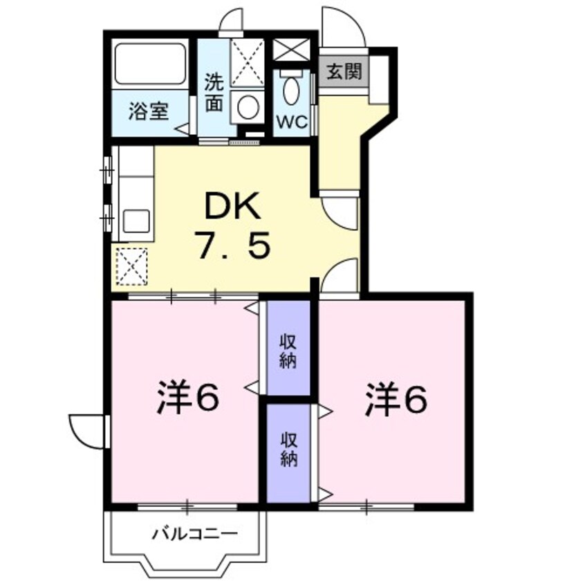 間取図 篠ノ井線/平田駅 徒歩19分 1階 築28年