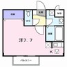 グランドゥールＫ 1Kの間取り