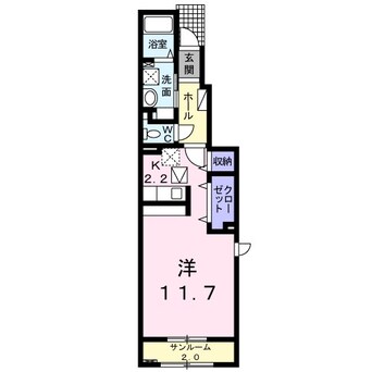 間取図 篠ノ井線/塩尻駅 徒歩16分 1階 築7年