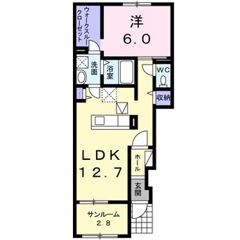 間取図 篠ノ井線/広丘駅 徒歩21分 1階 築8年
