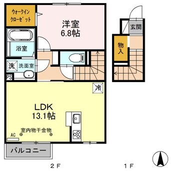 間取図 篠ノ井線/広丘駅 徒歩26分 2階 築7年