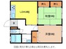 宮沢ハイツII 2LDKの間取り