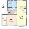 タウン プレミールＢ 1LDKの間取り