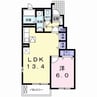 ラ　カーサA 1LDKの間取り