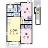 ラ　カーサA 2LDKの間取り