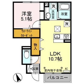 間取図 中央本線（甲信越）/塩尻駅 徒歩12分 1階 築6年