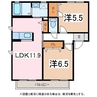 篠ノ井線/村井駅 徒歩40分 2階 築20年 2LDKの間取り