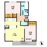 篠ノ井線/村井駅 徒歩14分 2階 築19年 2LDKの間取り
