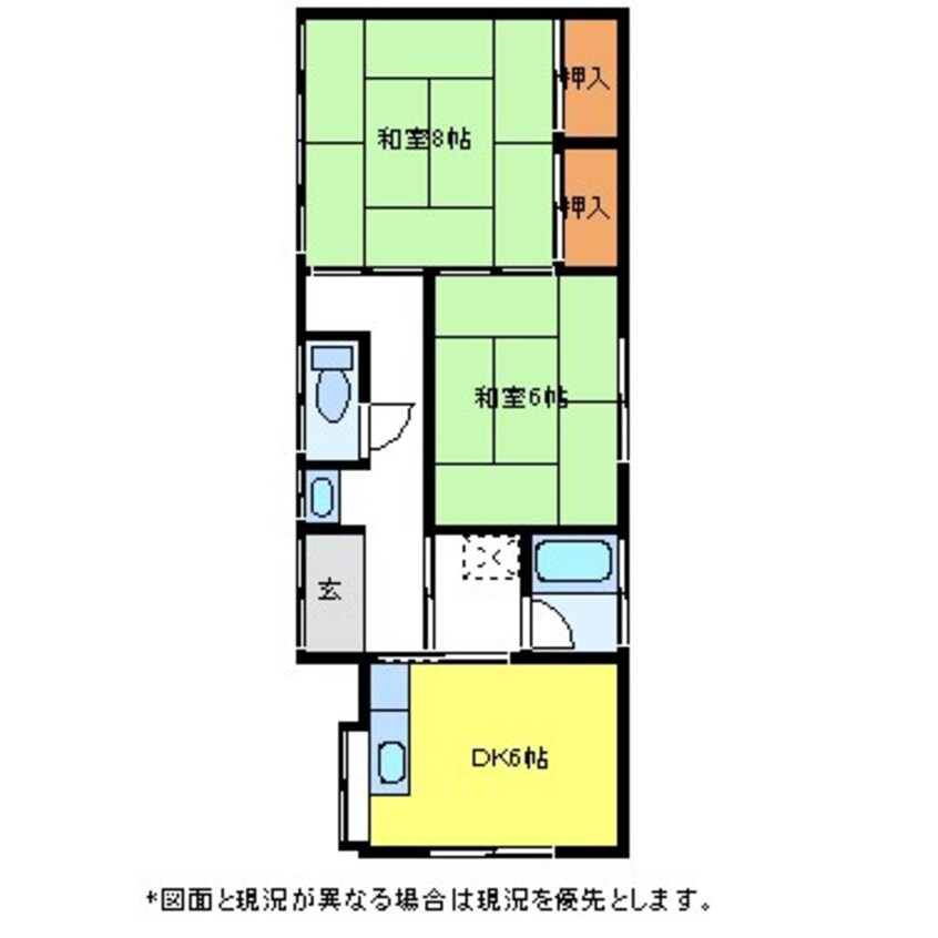 間取図 石川貸家 北棟