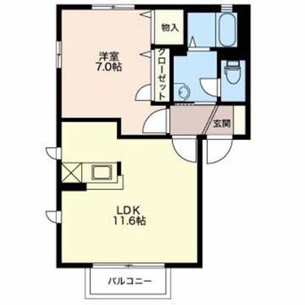 間取図 篠ノ井線/村井駅 徒歩38分 2階 築21年