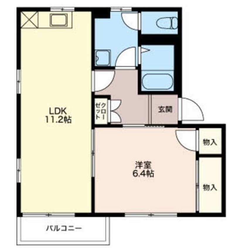 間取図 フレグランスたけくらF
