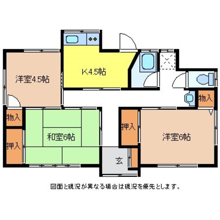 間取図 赤津アパートＢ号室