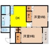 トーアコーポＢ 2DKの間取り