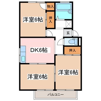 間取図 プレジールまつざわ北