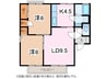 クレア・笹部 Ｂ 2LDKの間取り