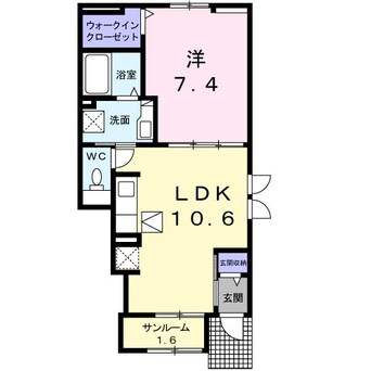 間取図 アルピコ交通上高地線/三溝駅 バス15分山形線　小坂口組合前下車:停歩3分 1階 築4年