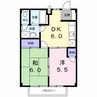 シャルマンヒルズＫ 2DKの間取り