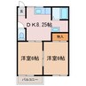 フォーブルＪＵＮ 2DKの間取り