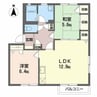 パークヒル藤森Ｂ棟 2LDKの間取り