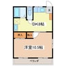 コーポ信州 1DKの間取り