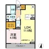 ラ・コリーヌさくら 1LDKの間取り