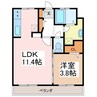 ドエルエムケイ 1LDKの間取り