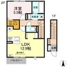 GRAND D-ROOM高出N12 1LDKの間取り