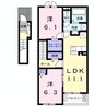 マルベリーハウス　S 2LDKの間取り