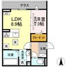GRAND D-ROOM桔梗ヶ原 1LDKの間取り