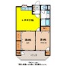 フェリス伊那 2LDKの間取り