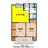 フェリス伊那 2LDKの間取り