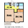 伊久間ハイツ5 2Kの間取り