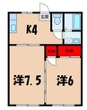飯田線（長野県内）/伊那北駅 徒歩38分 1階 築41年 2Kの間取り