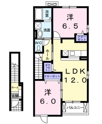 間取図 飯田線（長野県内）/伊那北駅 徒歩81分 2階 築14年