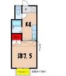 ハイツオリーブ 1Kの間取り
