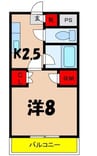 ピュアー・トップピラ 1Kの間取り