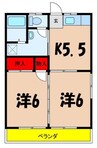 飯田線（長野県内）/伊那北駅 徒歩69分 2階 築32年 2Kの間取り