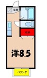 ビュードパレスＣ棟 1Rの間取り