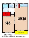 ニューハイツワデ 1LDKの間取り