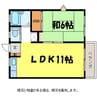 ニューハイツワデ 1LDKの間取り