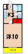 メゾンディアス 1Kの間取り