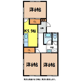 間取図 飯田線（長野県内）/田畑駅 徒歩40分 2階 築37年