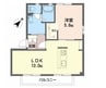 シャルマン小林 1LDKの間取り