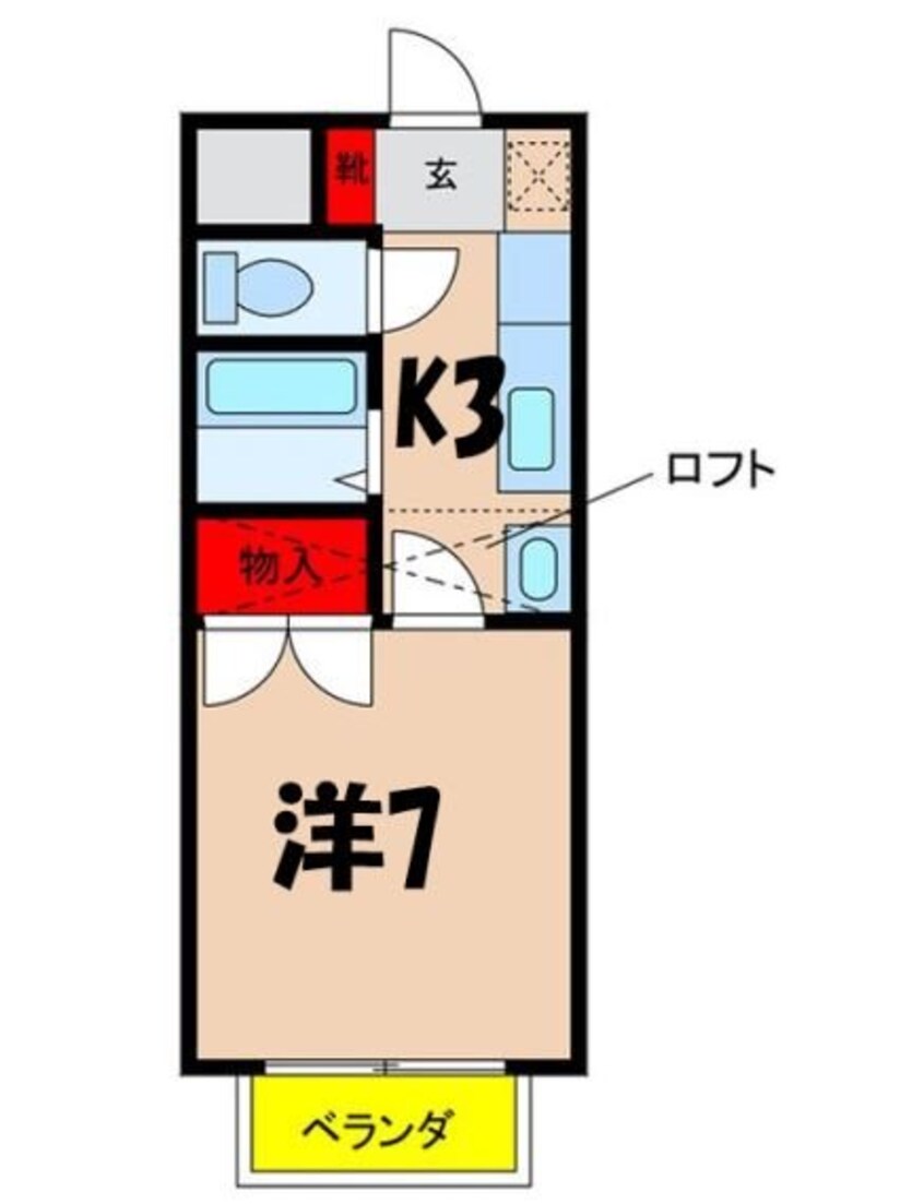 間取図 メープル・ハイツ梨の木Ｂ