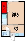 伊久間ハイツ３ 1Kの間取り