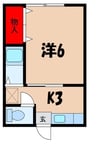 伊久間ハイツ３ 1Kの間取り