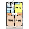 MK-OHMASU 2DKの間取り
