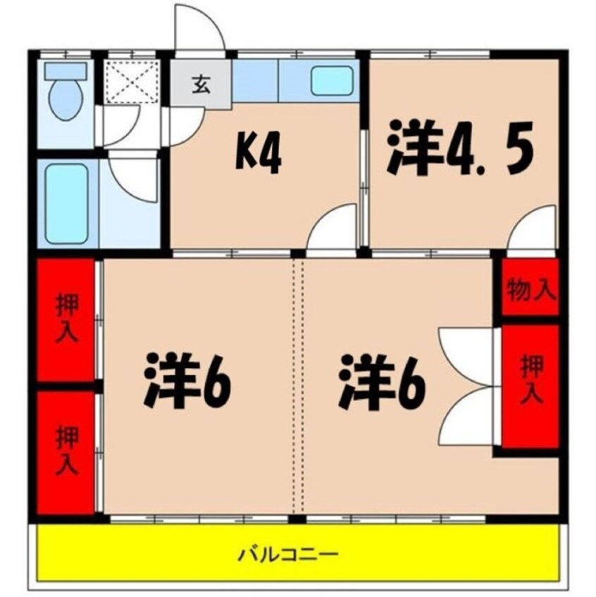 間取図 神子柴青山ハイツ