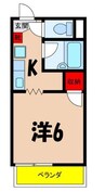 サープラス恵比寿 1Kの間取り