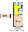 ハーモニーコートＢ 1Kの間取り